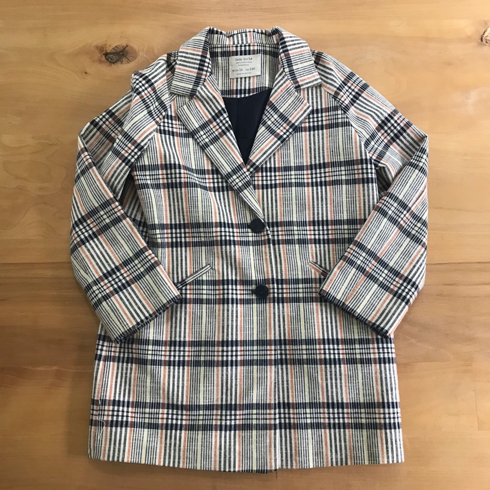 Zara Girls Plaid Dress Jacket